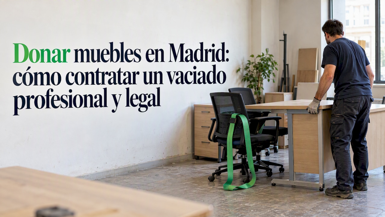 Donar muebles en Madrid: cómo contratar un vaciado profesional y legal