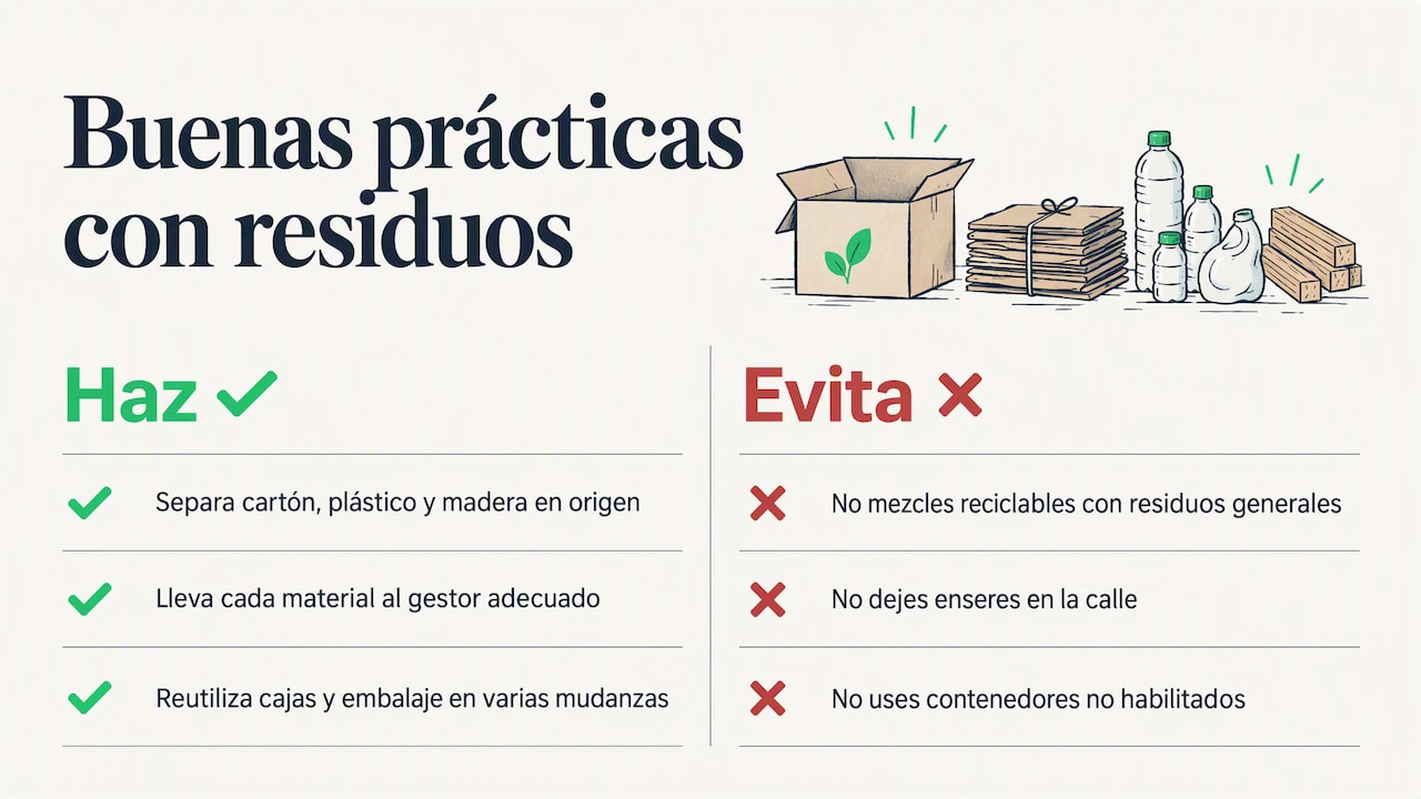 Separación de materiales y destinos adecuados