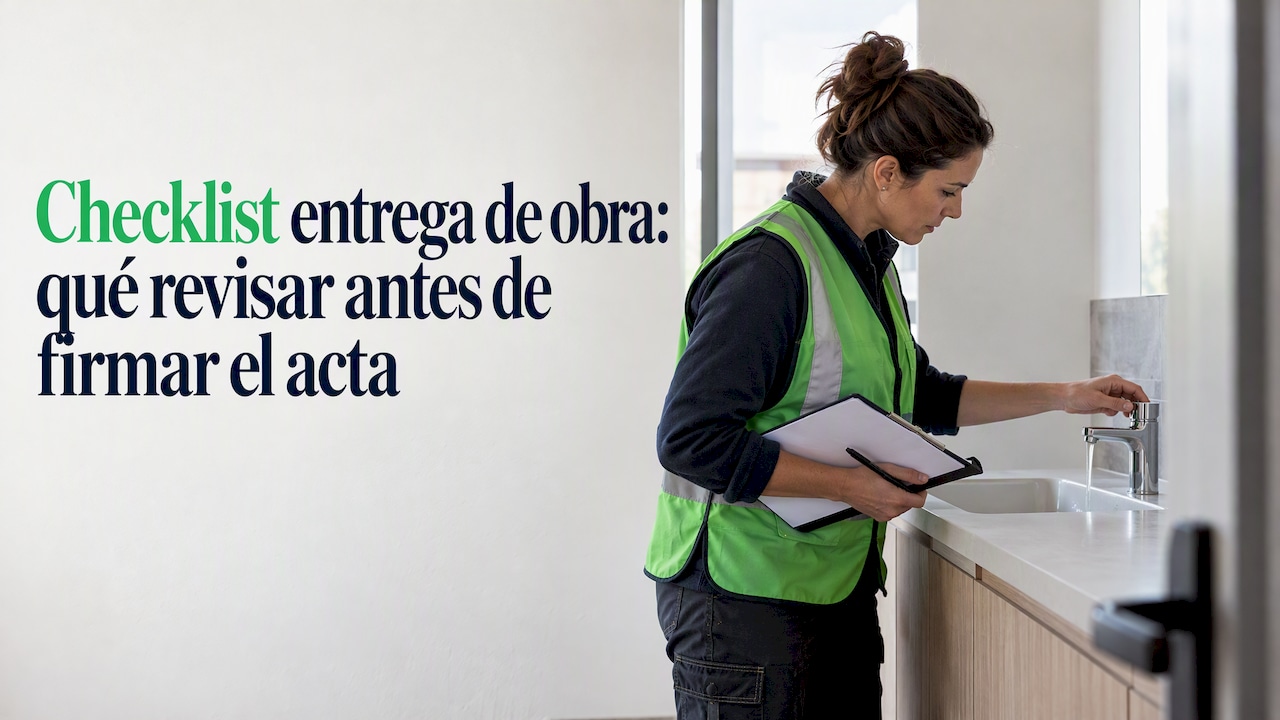 Checklist entrega de obra: qué revisar antes de firmar el acta