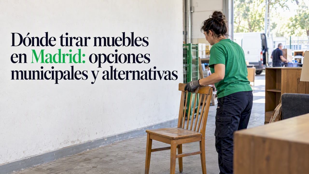 Dónde tirar muebles en Madrid: opciones municipales y alternativas